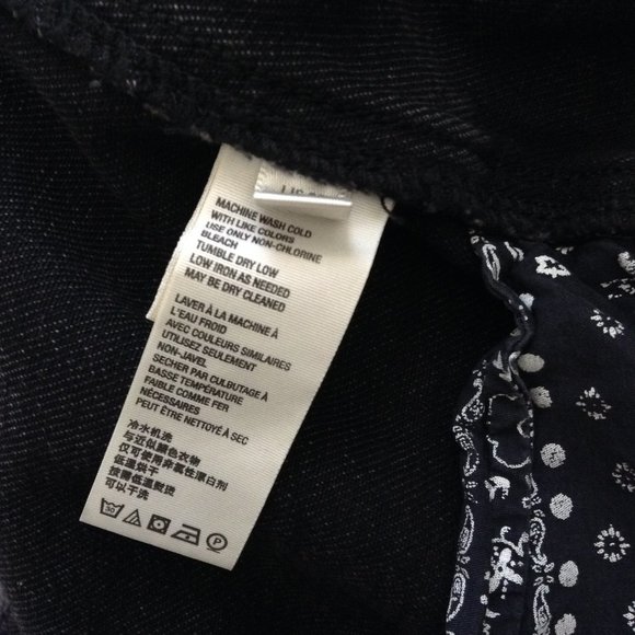 We The Free Free People Women's Faded Black Distressed Denim Skirt Size 31 New W - Picture 8 of 8